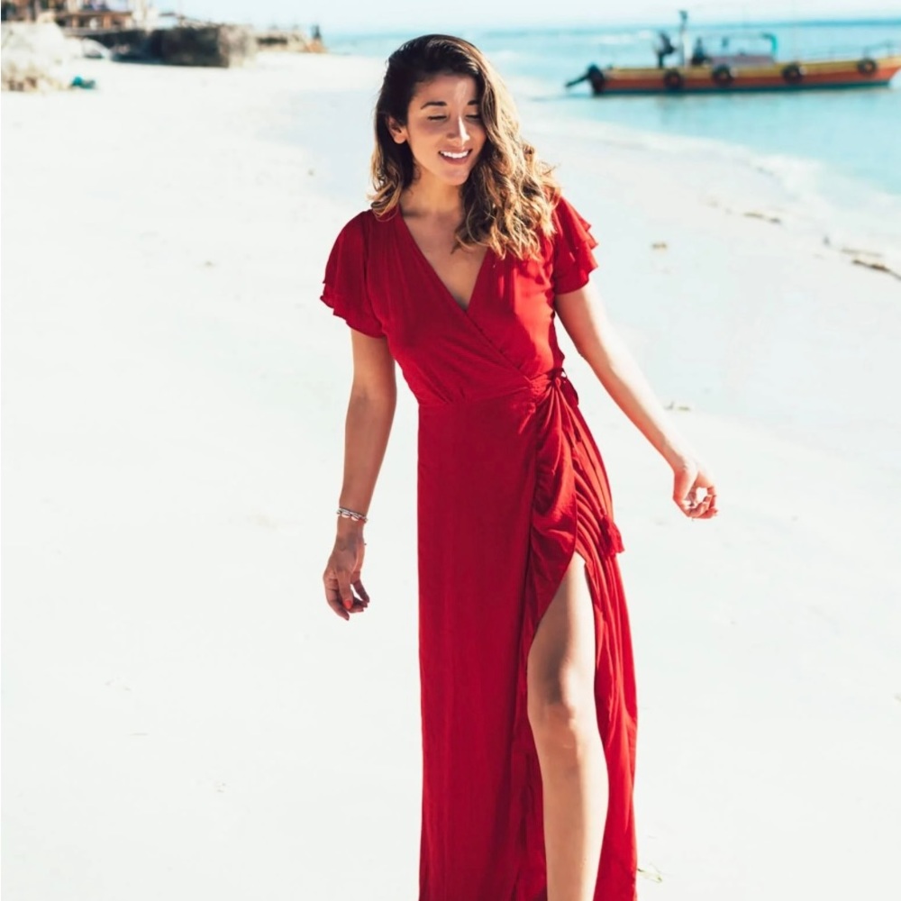 Rove Spanish Red Wrap Dress